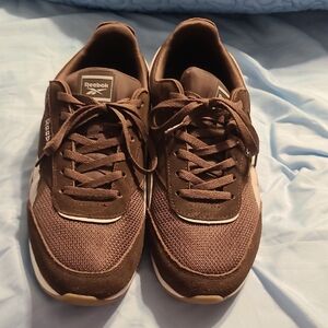 Reebok Men's Chocolate Brown and White Sneakers